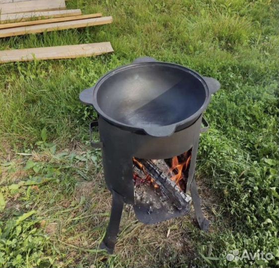 Kaзан чyгунный 12 литров с печкой