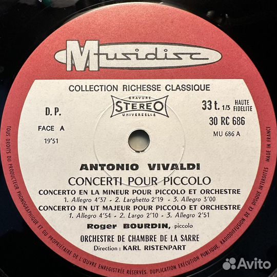 Вивальди – Концерты для пикколо для скрипки