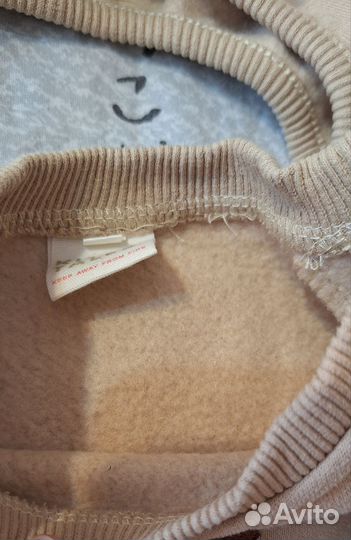 Толстовка-боди с шапочкой