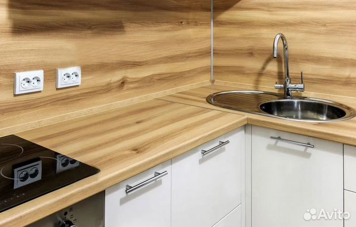 Кухня на заказ прямая с островком угловая