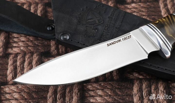 Нож Фокс Sandvik рукоять ясень стабилизированный с