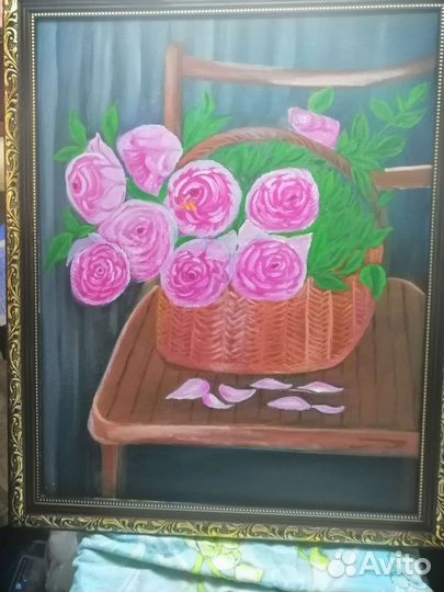 Цветы в корзине