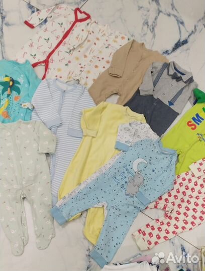 Вещи пакетом для новорождённых 56 86