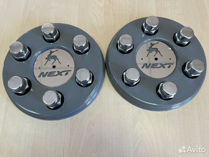 Колпаки серые газель + колпачки хром + нерж вставк