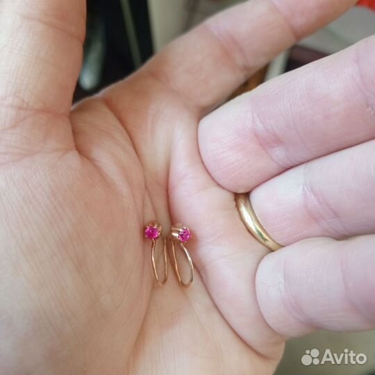 Золотые серьги детские