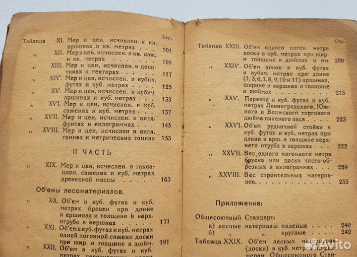 Метро-справочник Н.Л. Белинький. Таблицы 1929 г