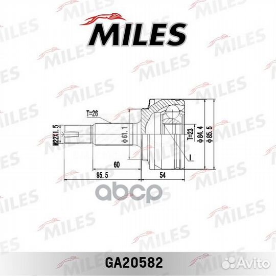 GA20582 miles шрус наружний ABS GA20582 Miles