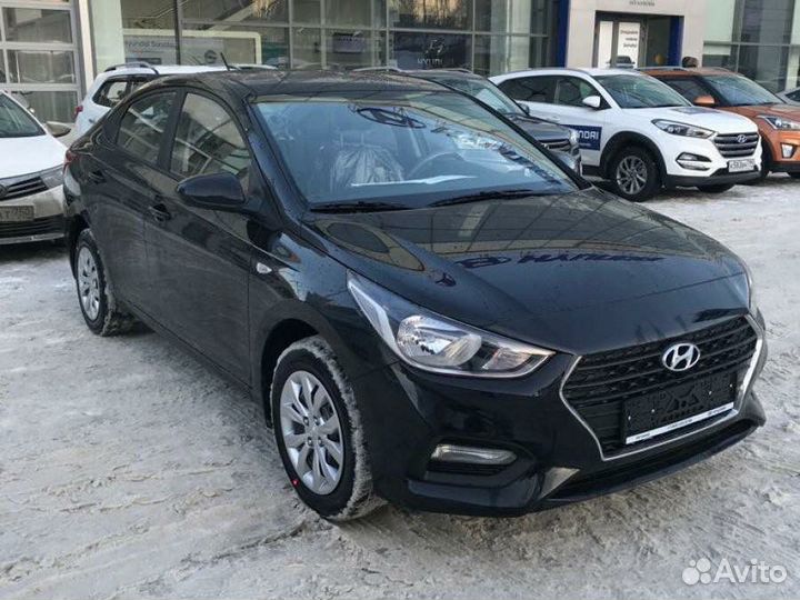 Бампер передний Хендай Солярис 2 с 2017 черный MZH