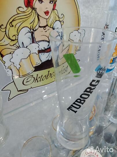 Бокал пивной Tuborg 0,5 с рельефом