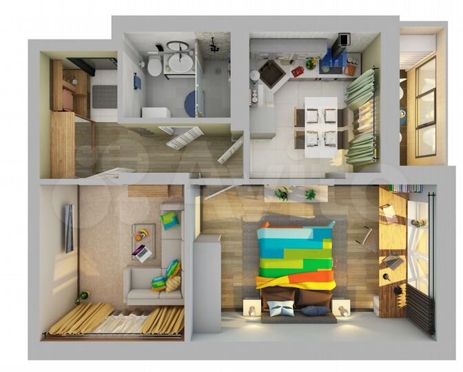 2-к. квартира, 48,5 м², 12/25 эт.