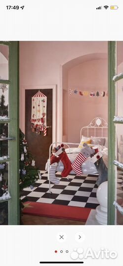 Рождественский носок для подарков hm новый