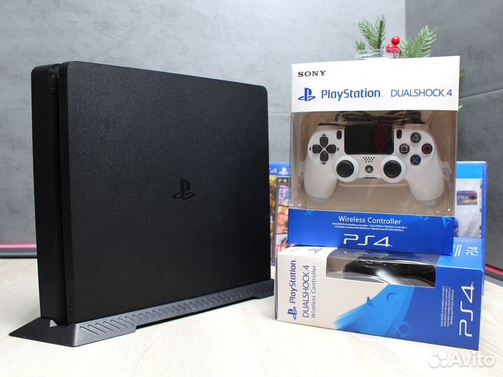 Sony PlayStation 4 slim + игры