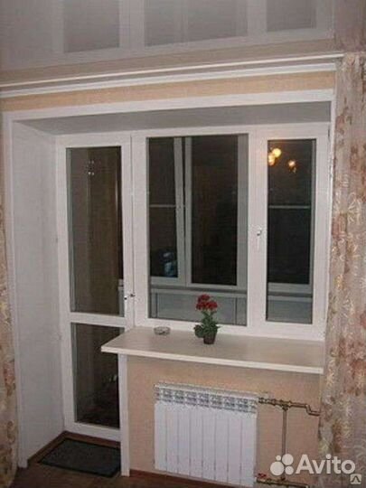 Пластиковые окна с отделкой, балкон пвх