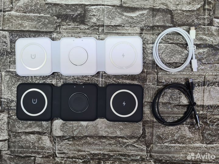 Беспроводная зарядка MagSafe 3в1 15w