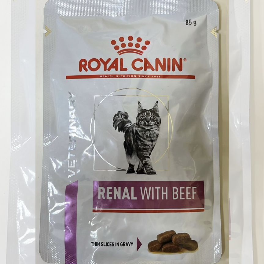 Влажный корм для кошек royal canin renal говядина