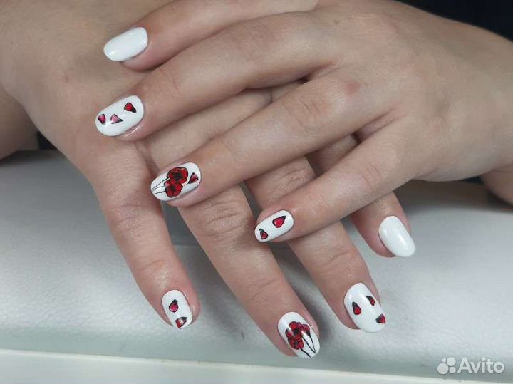 Маникюр с покрытием гель-лак. Наращивание