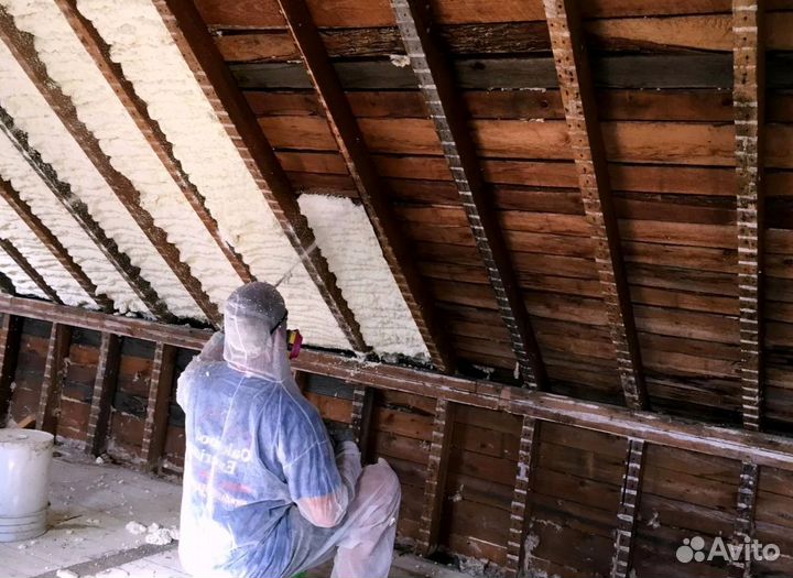 Утеплитель напыление пенополиуретан от 600м2