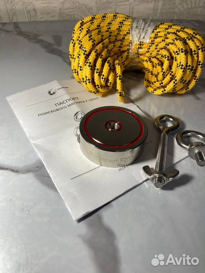 Поисковой магнит Росмагнит 200x2 +веревка