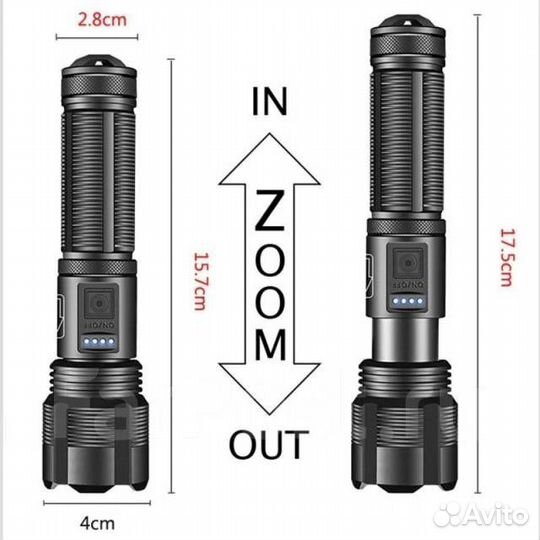 Фонарь kinsach KS Z01 ручной,аккумуляторный,светод