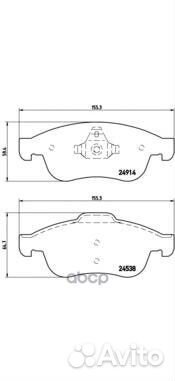 Колодки пер. renault scenic III 11/10 P68050