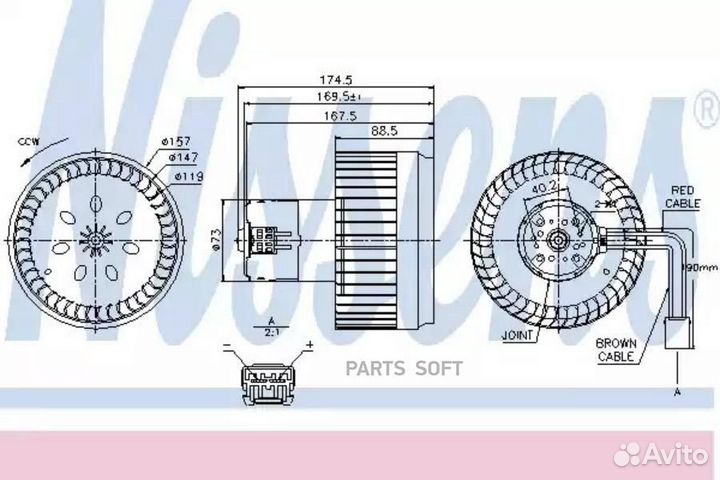 Вентилятор отопителя volvo S60 I (2001) S60 2.4 T5