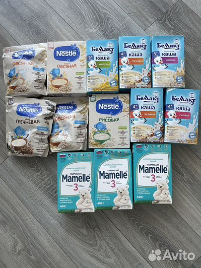 Детские каши молочные, безмолочные, детская смесь
