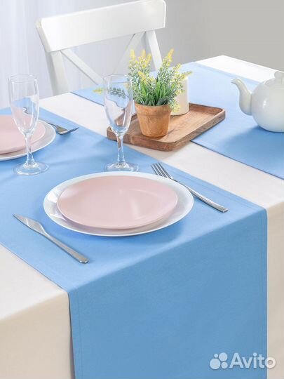 Комплект 2 дорожки на стол Лунный камень 40х140 с