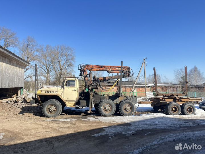 Лесовоз (сортиментовоз) Урал 5557 с КМУ Fiskars, 1991