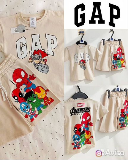 Комплект футболка и шорты Gap 