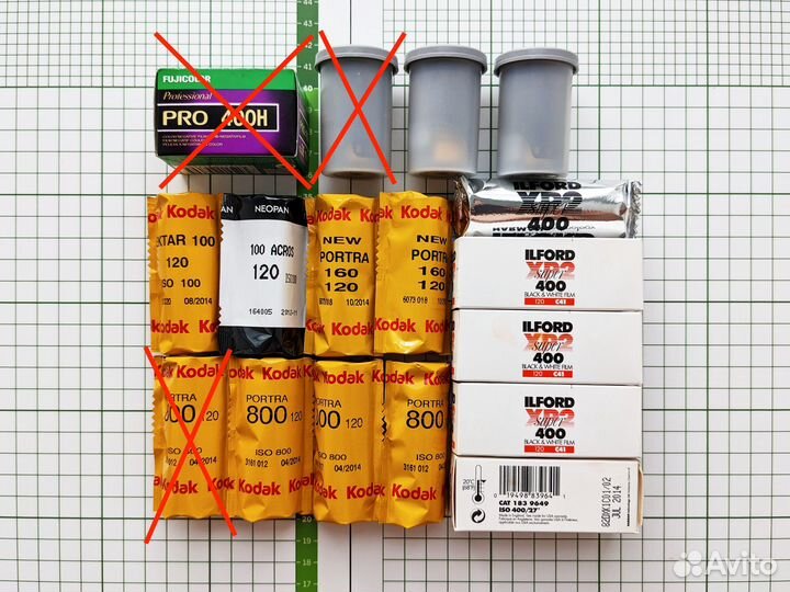 Фотопленка 35 мм и тип 120 Kodak, Fujifilm, Ilford