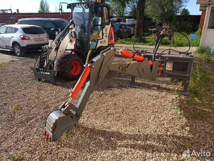 Навесной экскаватор для мини-погрузчика