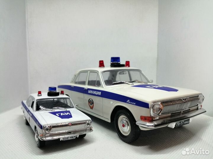 Модель газ-24 «Волга» «милиция» «гаи» 1:24