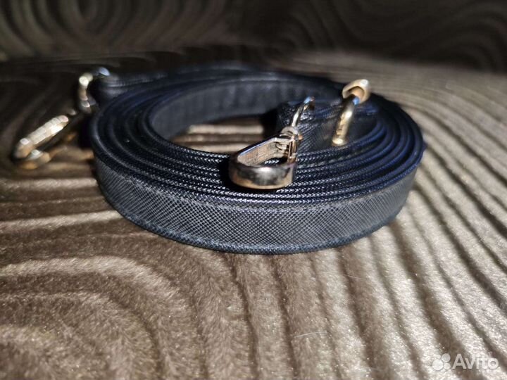 Ремень сумки 138 см с карабинами черный