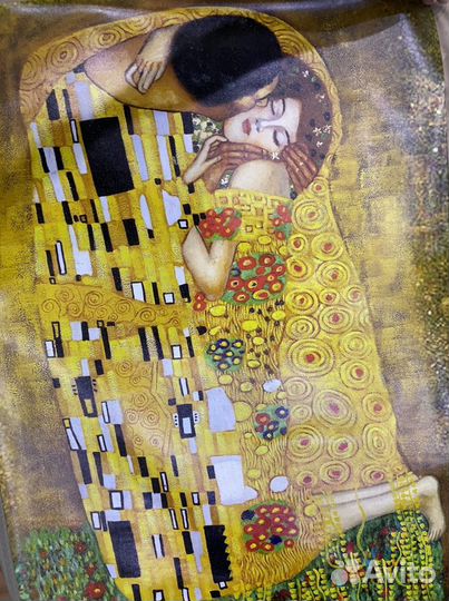 Густав Климт картина Поцелуй и Золотая Адель