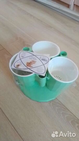 Набор кашпо для цветов каскад (объем 1л, с автоп