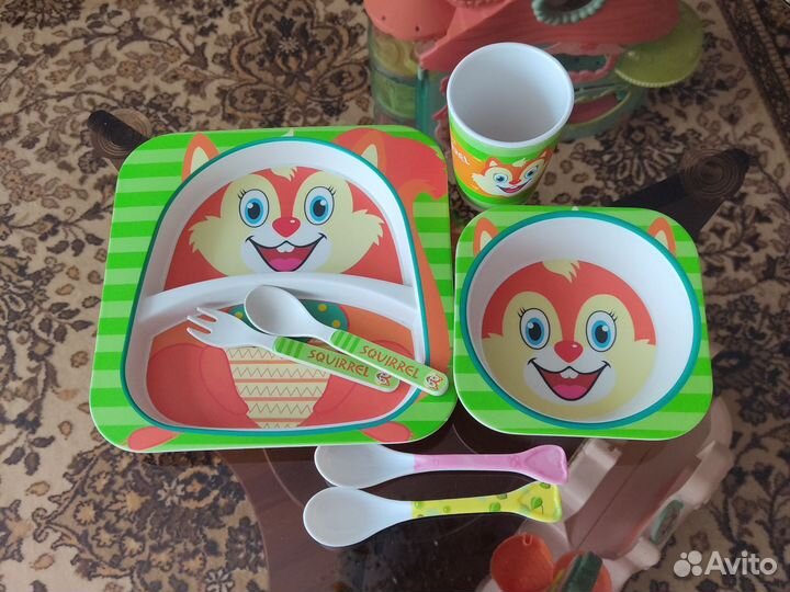 Набор детской посуды бамбук