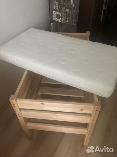 Детская кровать для новорожденных с матрасом