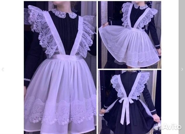 Фартук белый на выпускной, последний звонок