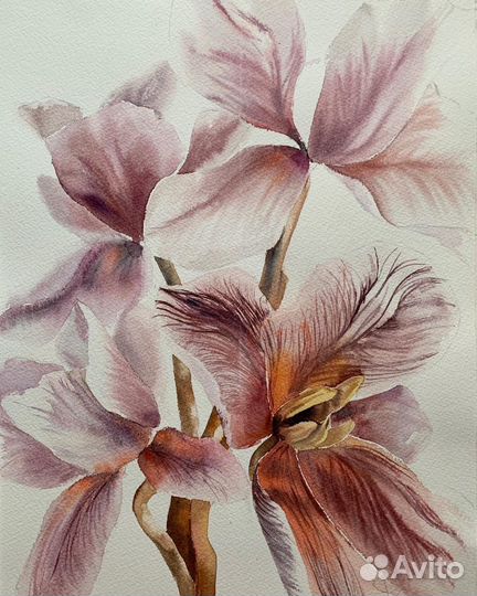 Картина акварель цветы