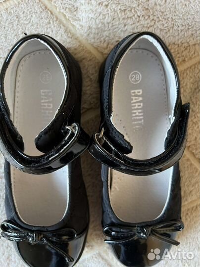 Туфли для девочки 28 размер черные