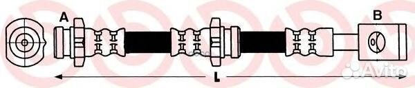 Шланг тормозной, передний левый/правый T56037 B