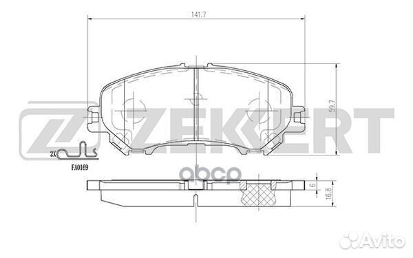 Колодки торм. диск. передн. Nissan Qashqai (J11