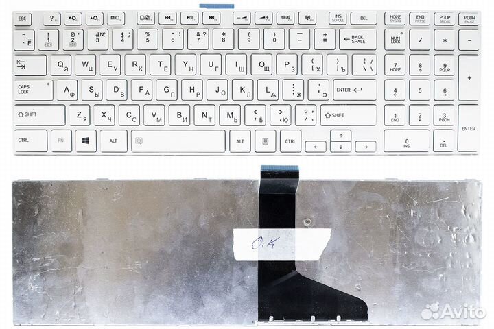 Клавиатура Toshiba C850, C870, C875 белая RU б.у