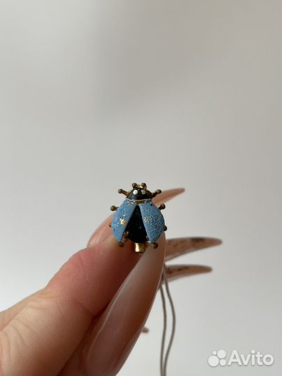 Брошь божья коровка винтажная Европа Арт. Б478