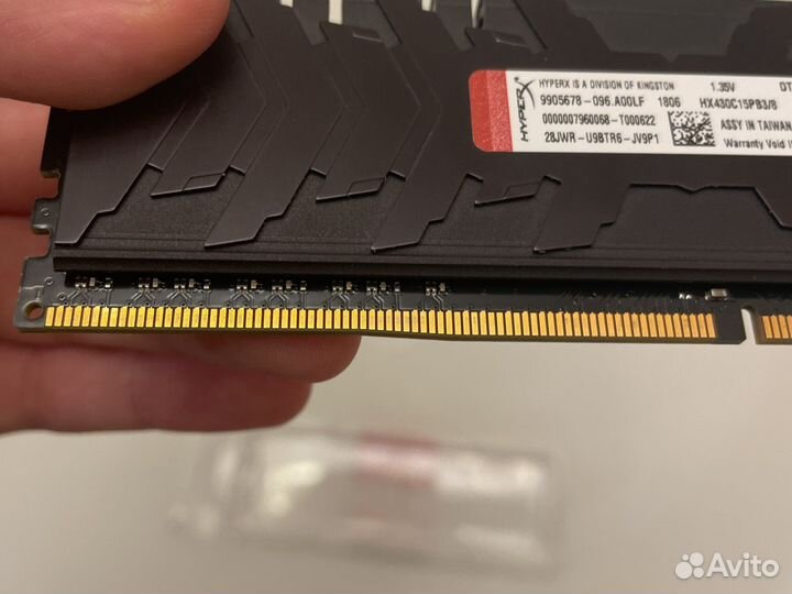 Оперативная память ddr4 8gb 3400 hyperX