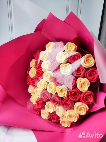 Букет розы из шоколада / клубника в шоколаде