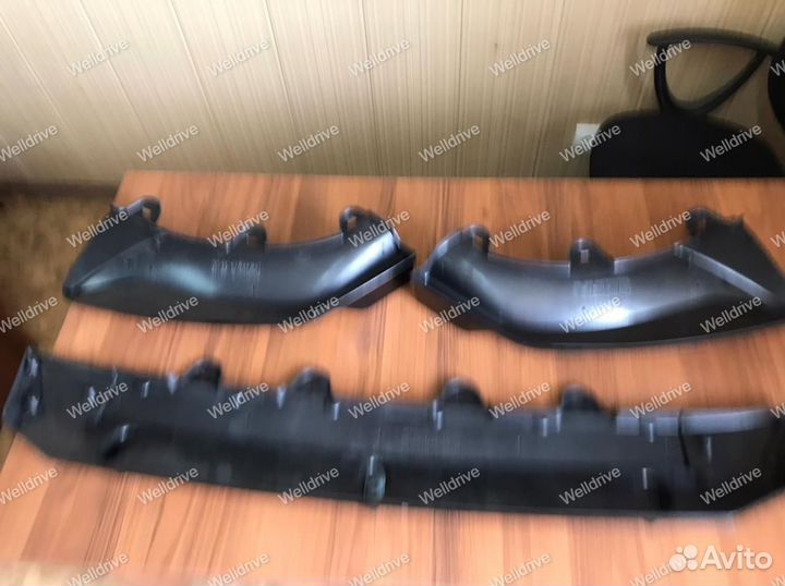 Сплиттер BMW X3 G01 X4 G02 рестайл черный глянец