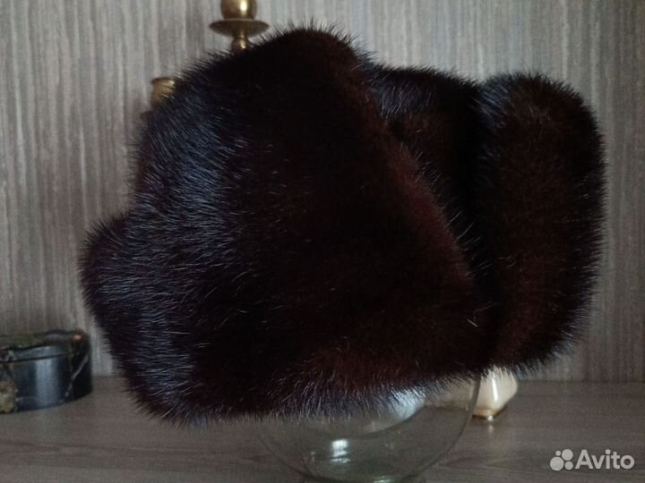 Норковая шапка мужская размер 57-58
