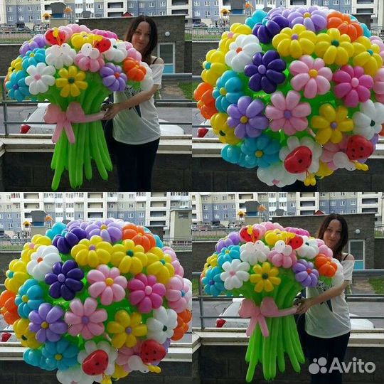 Цветы, букеты из воздушных шаров