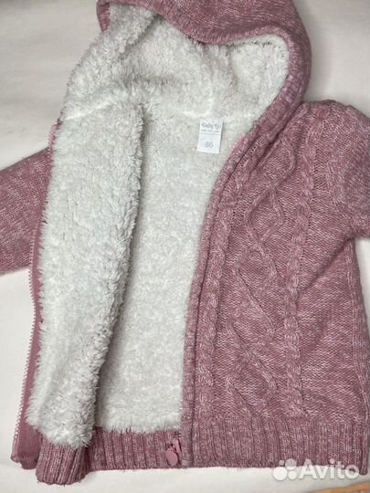 Теплая кофта для девочки 86